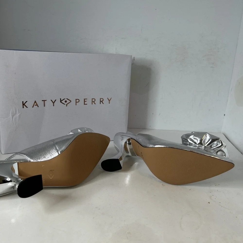 Katy Perry Laterr High Flower Silver Sz‎ 10